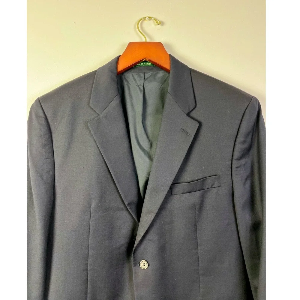 Lauren Ralph Lauren‎ Classic Wool Blazer Two Button Business Career Jacket 44R